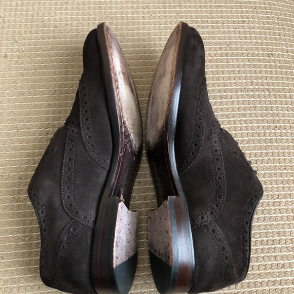 John Varvatos Luxe Men\'s Brown Suede Oxfords Lot main image 7